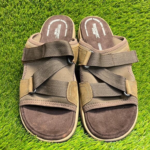 Rockport Trail Technique Slide II Mens Size 12 Brown Beach Outdoor Sandals main image 9